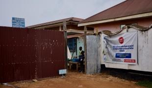 Vue du Centre de traitement Ebola à Kayna