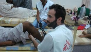 Visite du kiné MSF dans la prison de Misrata en Libye  Septembre 2011
