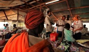 L'équipe MSF à l'hôpital d'Agok près d'Abyei au Soudan  Octobre 2010