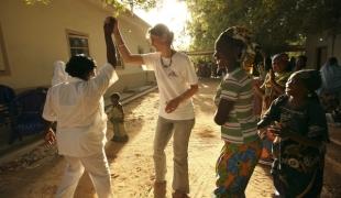 Aisleen lors de sa mission au Nigeria en février 2011.