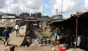 Le bidonville de Mathare dans lequel se situe le centre de prise en charge des victimes de violences sexuelles de MSF.
