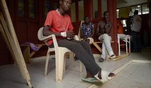 Marvin à l'Hôpital Général de Bangui  Décembre 2014