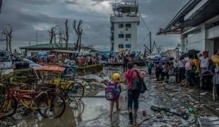 Tacloban sur l'île de Leyte aux Philippines.
