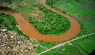 Camp de Juba vu du ciel  Soudan du Sud