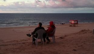 Le coucher du soleil à Gaza