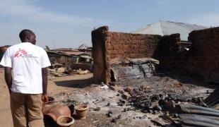 Marché brûlé après les événements de décembre à Jos (Etat de Jigawa) 2008