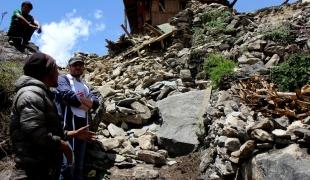 Une équipe MSF au nord ouest de Katmandou Népal le 2 mai dernier.