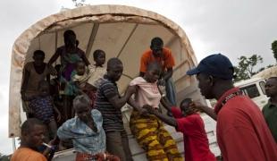 Déplacés ivoiriens dans le district de Nimba à la frontière avec le Libéria