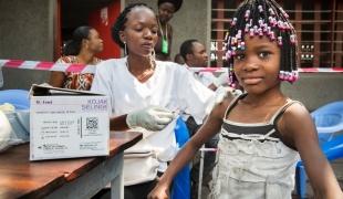 Vaccination contre la fièvre jaune à Kinshasa en août 2016.