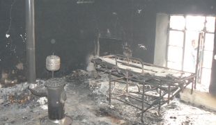 La salle d'opération d'un hôpital syrien ravagé par le feu  MSF