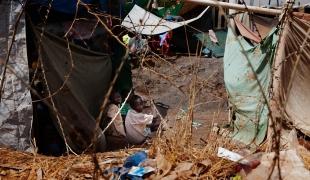Malakal au Soudan du Sud : environ 21 000 personnes ont été entassées dans ce camp. Mars 2014