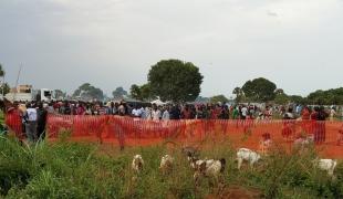 Dispensaire mobile MSF à Wau au Soudan du Sud le 26 juin 2016.