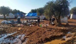 Le camp de Bab Al Noor dans le nord de la Syrie photographié le 8 février 2016. MSF