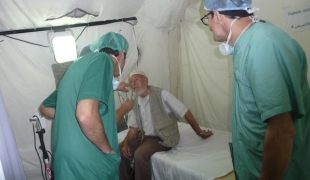 Dans le bloc de l'hôpital Nasser à Khan Younis au Sud de la Bande de Gaza. Juin 2012