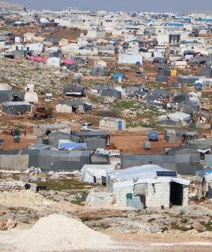 Camp de personnes déplacées de la province d'Idlib. Syrie. 2020. 