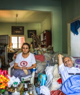 Hoda et son père chez eux