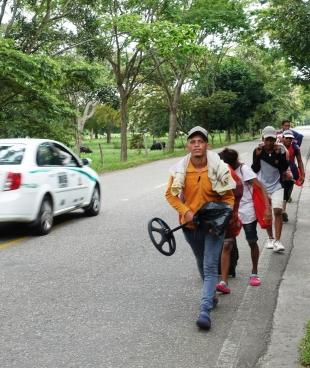 Chaque jour des dizaines de Vénézuéliens fuient le marasme économique et politique de leur pays et arrivent dans le département d'Arauca. Colombie. 2019.