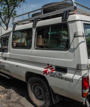 Photo d'illustration. Un véhicule MSF dans la province du Nord-Kivu. RDC. 2021.