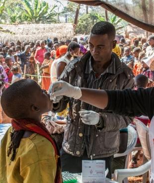 Campagne de vaccination contre le choléra dans le camp de Nyarugusu en Tanzanie.