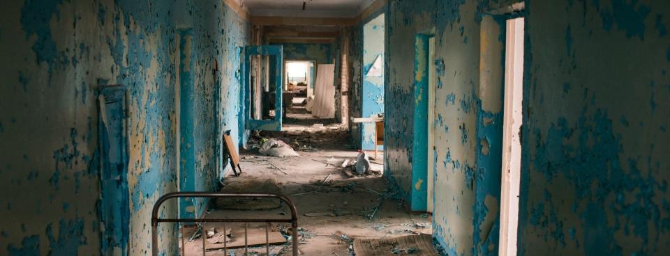 Hôpital de Vysokopilla, dans la région de Kherson. Ukraine. Janvier 2023.