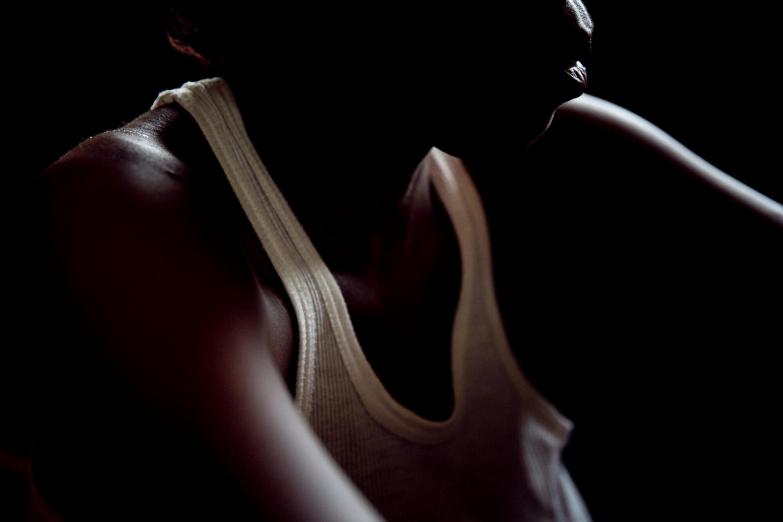 Mathurine, 43 ans, patiente atteinte par le VIH prise en charge par MSF au Centre Hospitalier Universitaire Communautaire (CHUC) de Bangui, en RCA. Novembre 2020