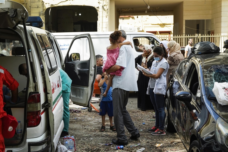 Wound and burn care medical point, explosion, beirut, blast