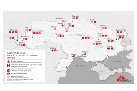 Carte des activités de MSF - Mai 2022