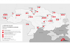 Carte des activités de MSF - Juin 2022