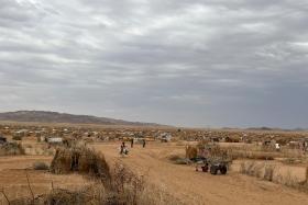 Le camp de Dabanaira, l'un des nouveaux camps où les personnes fuyant El Fasher ont trouvé refuge.Tawila, Darfour-Nord, Soudan, le 28 juin 2025.