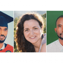 Yohannes Halefom Reda, María Hernández et Tedros Gebremariam, brutalement assassiné le 24 juin 2021 dans la région du Tigré en Éthiopie. 
