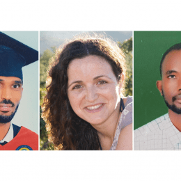 Yohannes Halefom Reda, María Hernández et Tedros Gebremariam, brutalement assassiné le 24 juin 2021 dans la région du Tigré en Éthiopie.