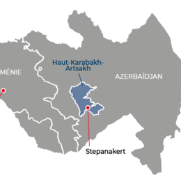Carte de la région Arménie-Azerbaidjan