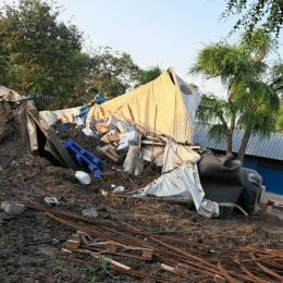 L'hôpital de Médecins Sans Frontières (MSF) à Lankien, dans l'État de Jonglei, au Soudan du Sud, après un raid aérien mené par les forces gouvernementales sud soudanaises dans la nuit du mardi 3 février 2026.