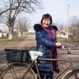 Iryna dans son village en février 2023. Ukraine.