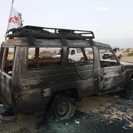 The car MSF staff were travelling