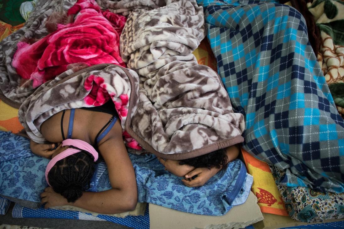 Centre de Souk Al Khamis, dans la cellule réservée aux femmes et aux enfants. 