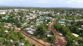 Vue aérienne camp de réfugiés Rohnigyas 
