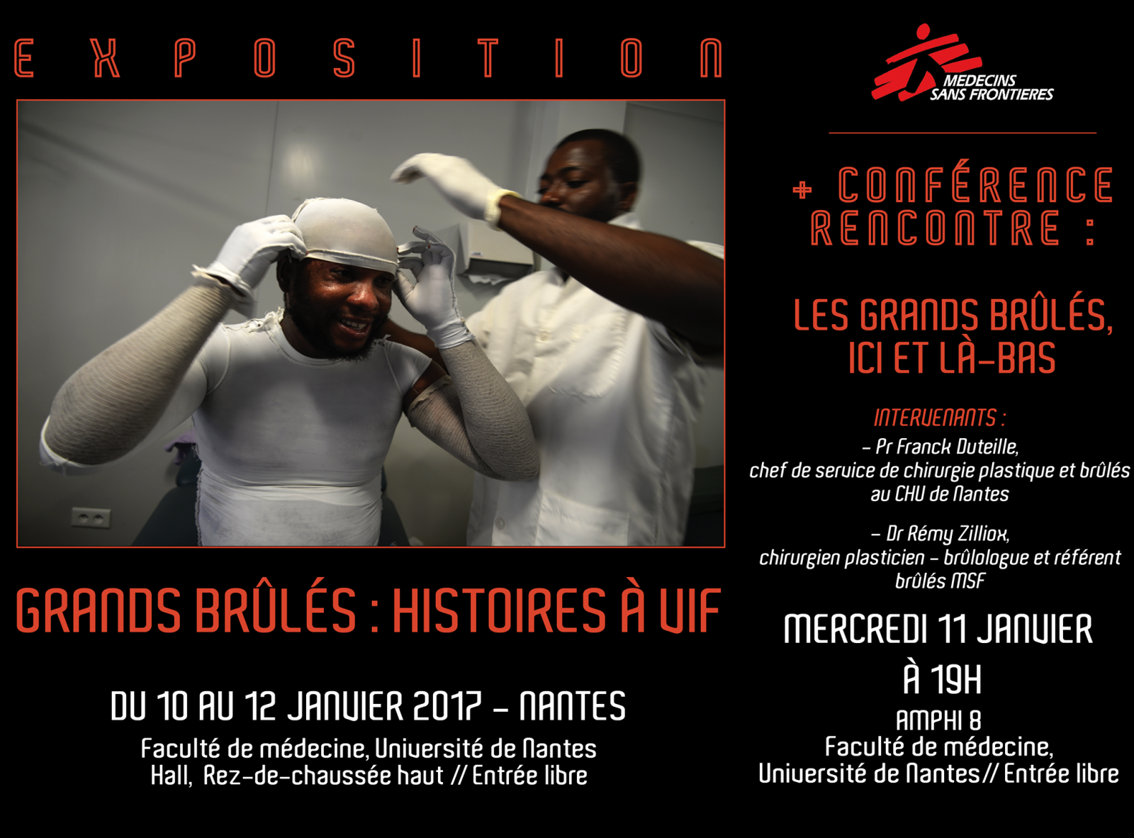 Visuel expo Grands brûlés Histoires à vif 