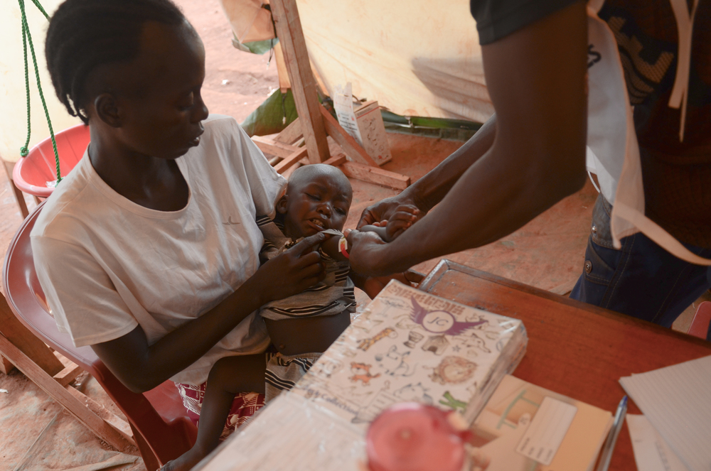 La clinique mise en place par MSF dans le camp de PK3. © MSF