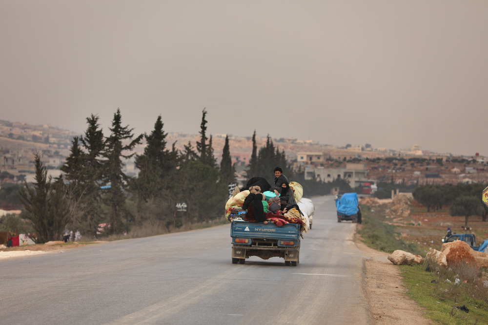 Des déplacés, près d'Idlib. © Omar Haj Kadour/MSF