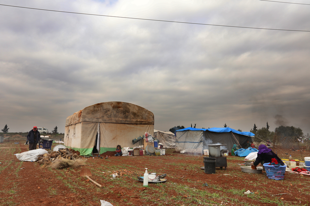 Un campement de fortune de déplacés syriens. © Omar Haj Kadour/MSF