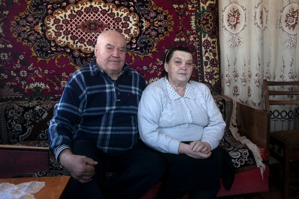 Loudmila et son mari, Ukraine, patients MSF