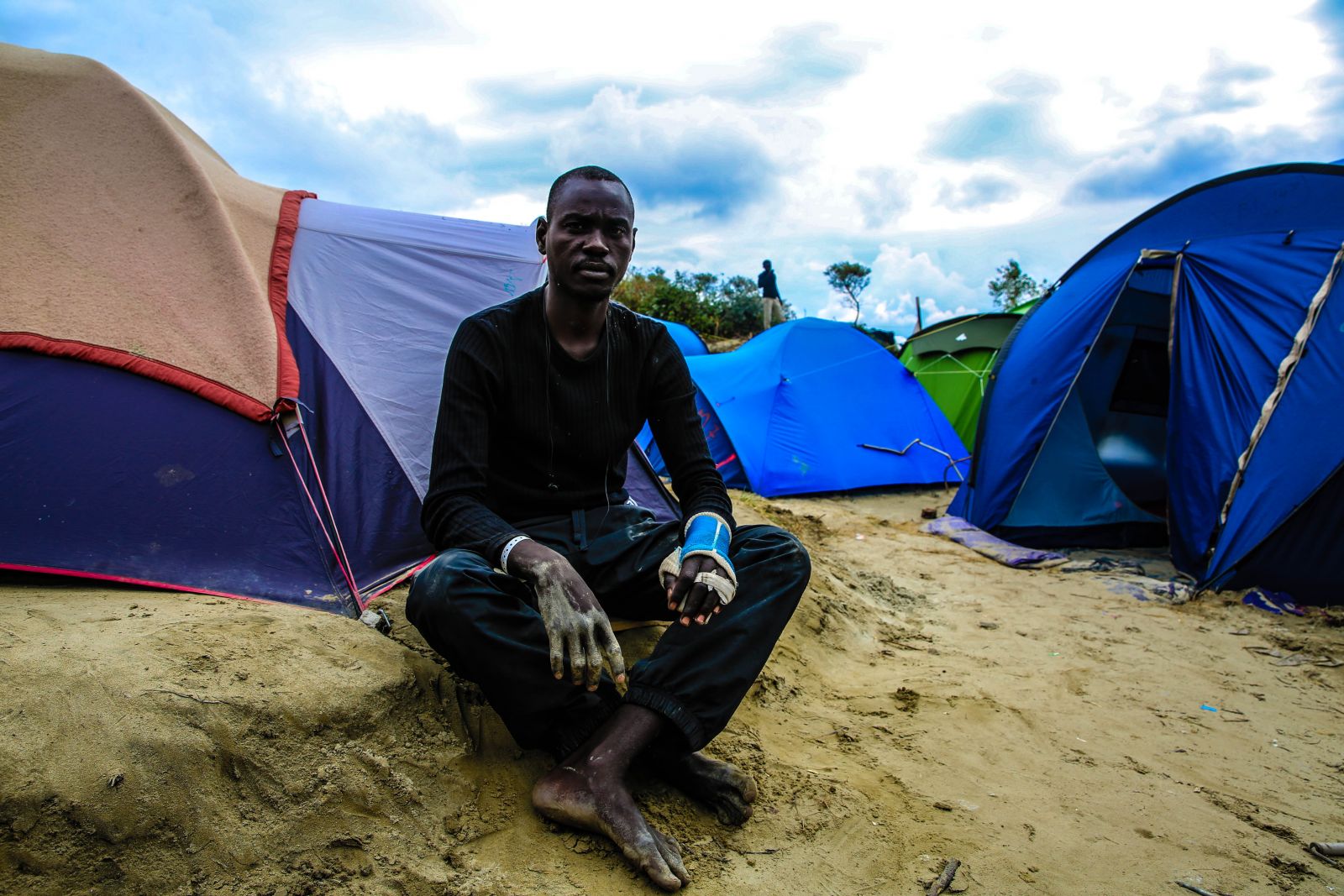 Max, réfugié soudanais vivant dans la Jungle. © Mohammad Ghannam/MSF