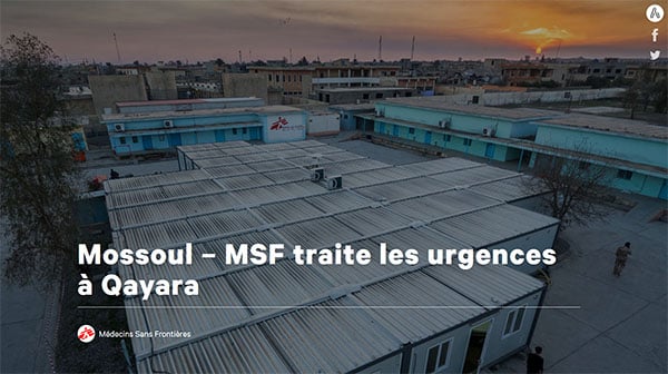 Long format : Mossoul – MSF traite les urgences à Qayara 