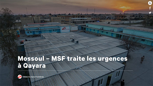 Long format : Mossoul – MSF traite les urgences à Qayara 