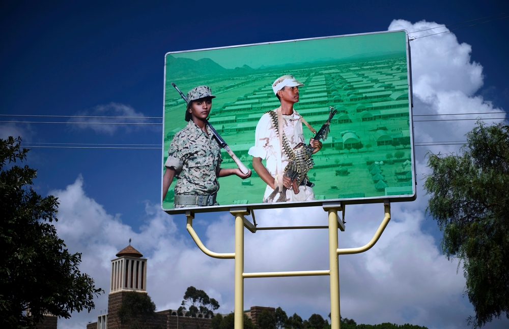 Une affiche pour le service militaire. Erythrée, novembre 2011 © Stefan Boness/Panos Pictures 
