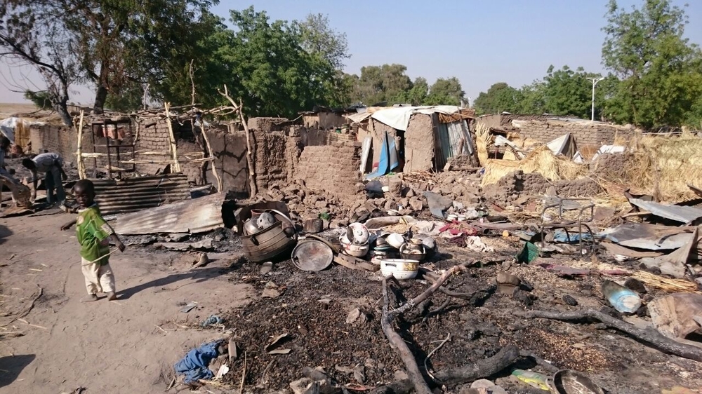 Le camp de déplacés de Rann, Nigeria, après le bombardement © Mohammed Musoke/MSF