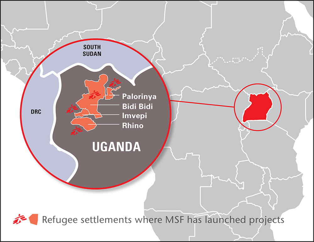 Activités de MSF auprès des réfugiés sud-soudanais en Ouganda, mai 2017